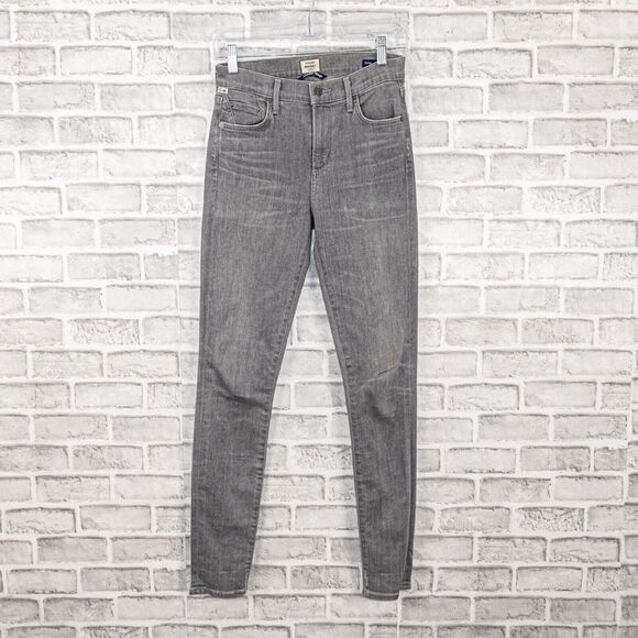 CITIZENS of HUMANITY Premium Vintage sz 26 Rocket High Rise Skinny Jeans Gray - Picture 5 of 14